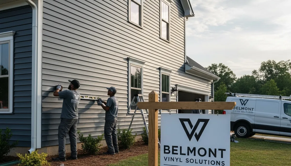 Professional vinyl siding installation on home exterior in Charlotte, NC