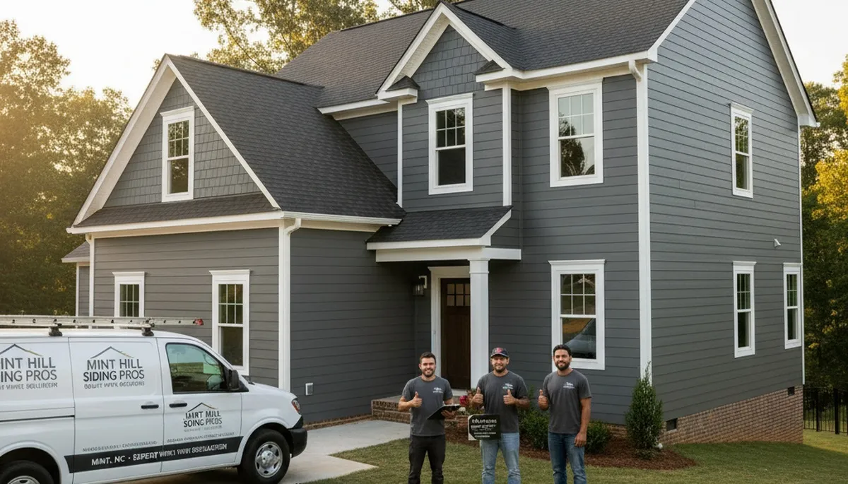 Professional vinyl siding installation on home exterior in Charlotte, NC