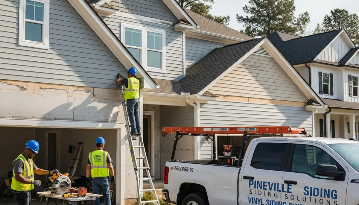 Professional vinyl siding installation on Charlotte NC home exterior